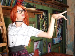 AmeliaBrightley - shemale with red hair and  big tits webcam at LiveJasmin