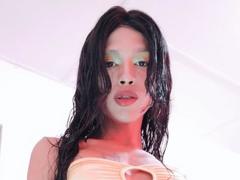 AmazingXLady - shemale with brown hair and  small tits webcam at xLoveCam