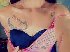 AmazingXLady - shemale with brown hair and  small tits webcam at xLoveCam