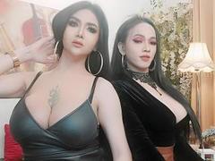 BelindaRamieDuos - shemale with black hair and  small tits webcam at xLoveCam