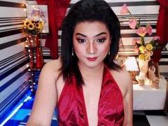 QueenMilker - shemale with black hair and  small tits webcam at xLoveCam