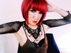 ExoticTsDesire - shemale with black hair webcam at ImLive