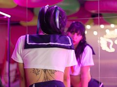 MiaFlamesX - female with black hair and  small tits webcam at ImLive