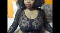 SteamyBoobEbonyX - female with black hair and  big tits webcam at ImLive