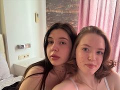 KiraAndMary - female with brown hair and  small tits webcam at LiveJasmin