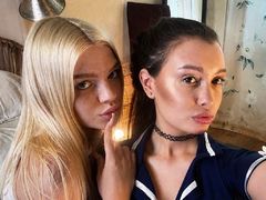 OdeteAndGussia - female with brown hair and  big tits webcam at LiveJasmin