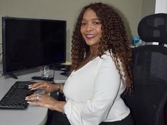 AinaEbonyQueen - female with brown hair and  small tits webcam at xLoveCam