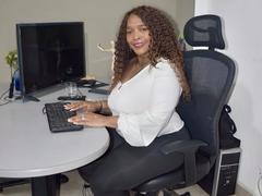 AinaEbonyQueen - female with brown hair and  small tits webcam at xLoveCam