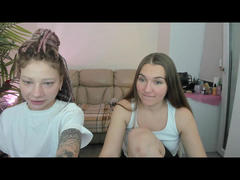 AliceAndCristal - female with brown hair and  small tits webcam at xLoveCam