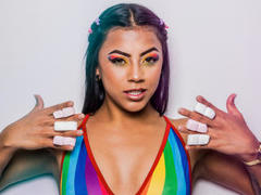 Amberv - female with black hair and  small tits webcam at xLoveCam