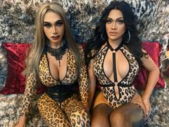 AmelieCarolAnneTSDuo - blond shemale with  small tits webcam at xLoveCam