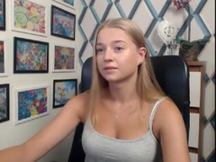 EricaLuck - blond female with  small tits webcam at xLoveCam