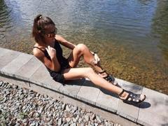 GoddessLena - female with brown hair and  big tits webcam at xLoveCam