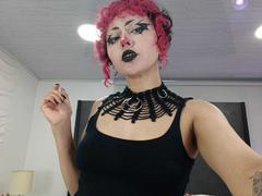 GothVioleth - female with red hair and  small tits webcam at xLoveCam
