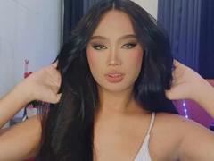 KinkiNikkiTS - shemale with black hair and  big tits webcam at xLoveCam