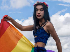 KattaleyaHorny - shemale with black hair and  small tits webcam at xLoveCam