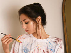 LaraSanders - female with brown hair and  small tits webcam at LiveJasmin