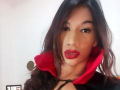 DOLCENOIR - shemale with black hair and  small tits webcam at ImLive