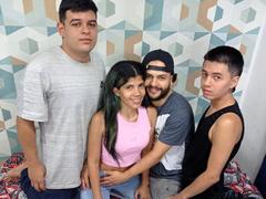 MarcelaAndBoysSexyGroup - couple webcam at xLoveCam