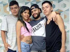 MarcelaAndBoysSexyGroup - couple webcam at xLoveCam