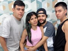 MarcelaAndBoysSexyGroup - couple webcam at xLoveCam